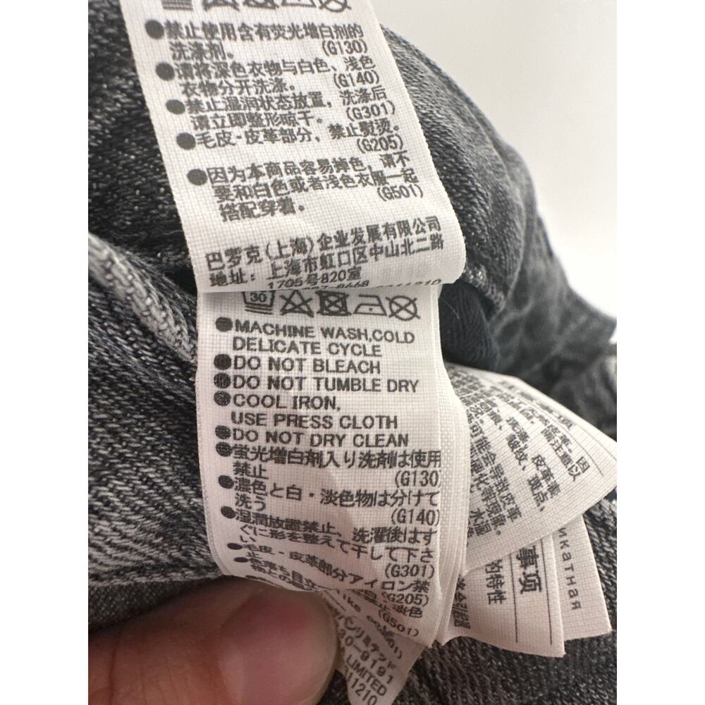 Moussy Vintage Jeans Howa Womens 27 Skinny Light Black Distressed Raw Hem - Picture 10 of 10